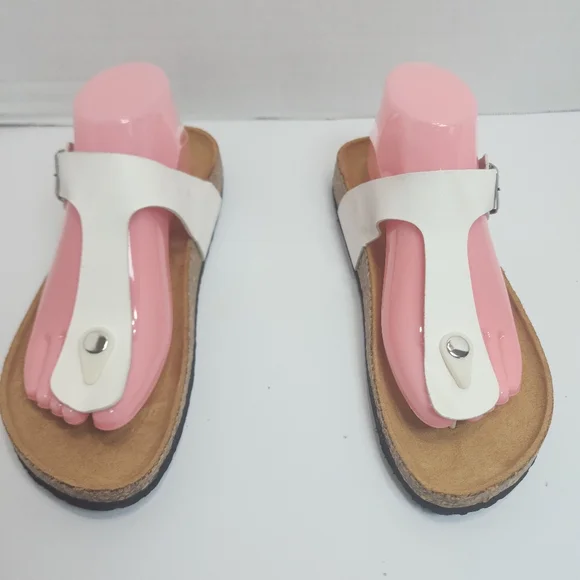 Rebel Women White  Thong  Sandal Slippers Size 8.5 - Picture 2 of 8